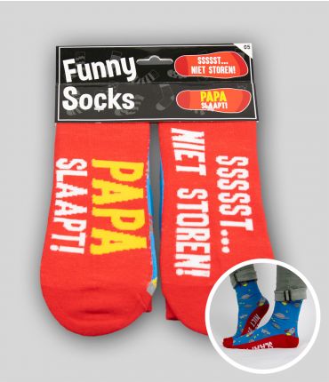 Funny socks Papa slaapt ssst