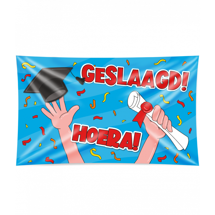Gevelvlag Geslaagd Cartoon