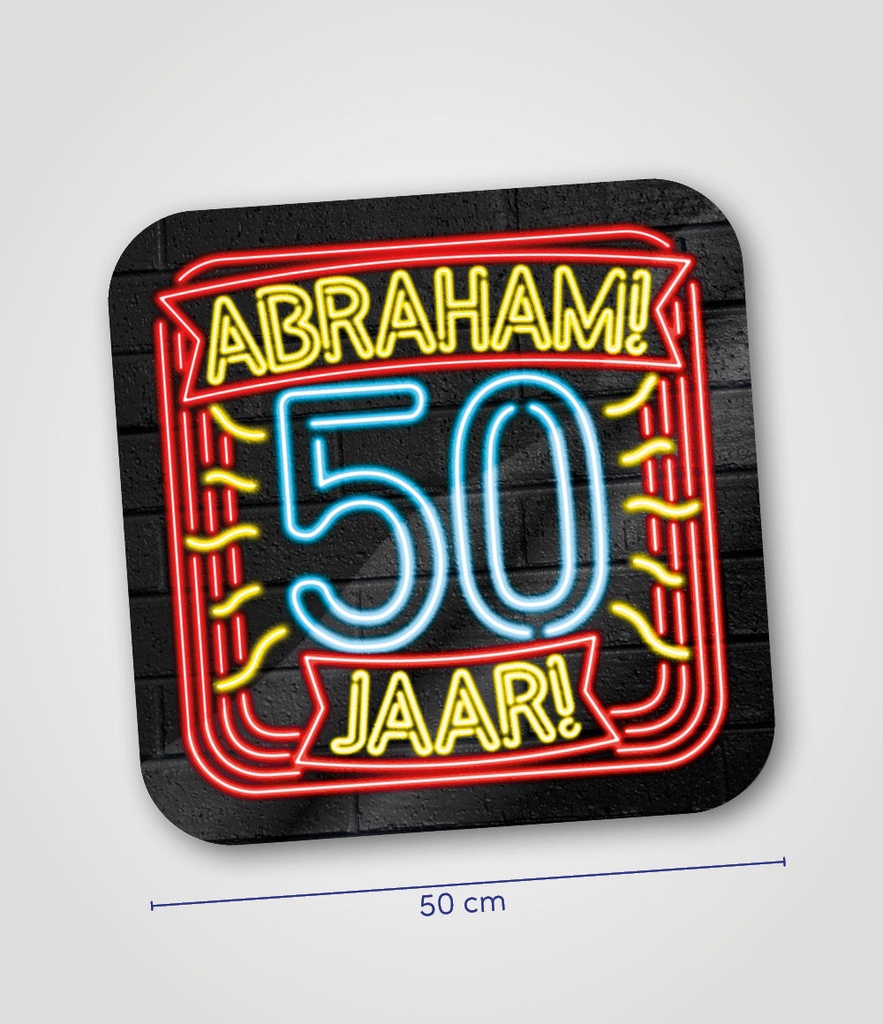 Huldeschild Neon Abraham