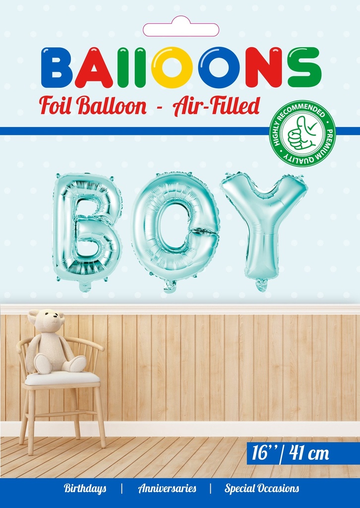 Opblaas letters folie Boy