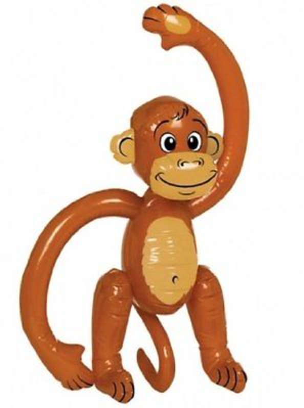 Opblaas Aap 58 cm