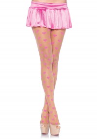 Panty met roze hartjes