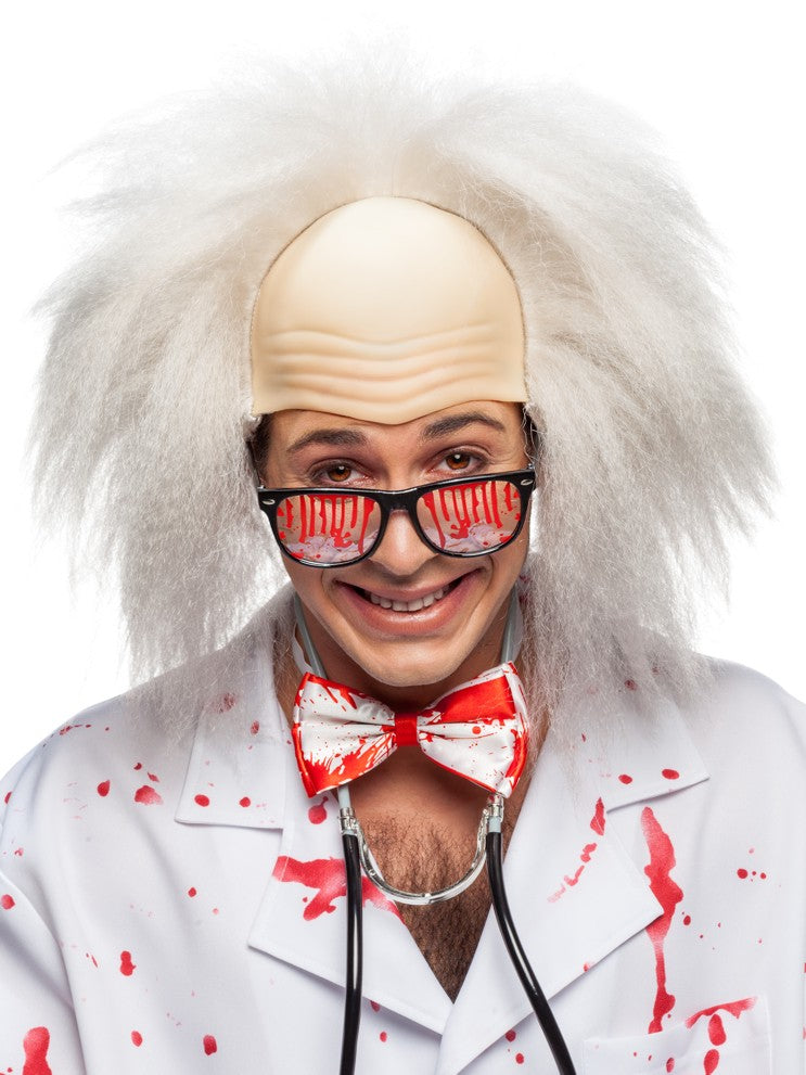 Pruik Professor kaal met haar
