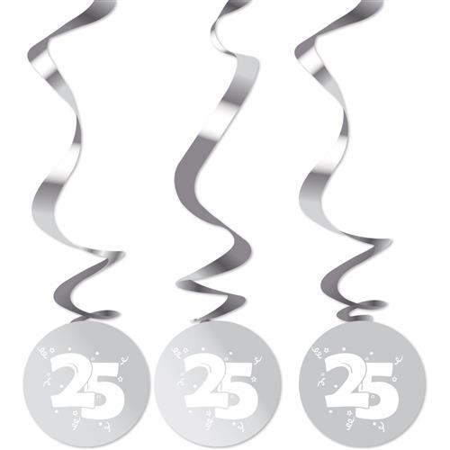 Rotorguirlande 3 st. 25 zilver