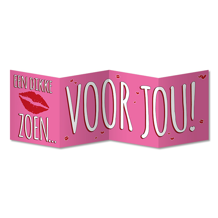 Kaart Surprise Een dikke zoen
