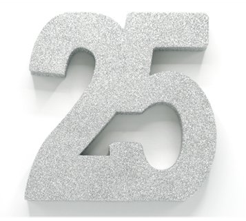 Tafeldecoratie 25 zilver