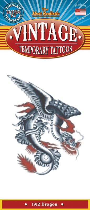 Vintage Tattoo Dragon 1912