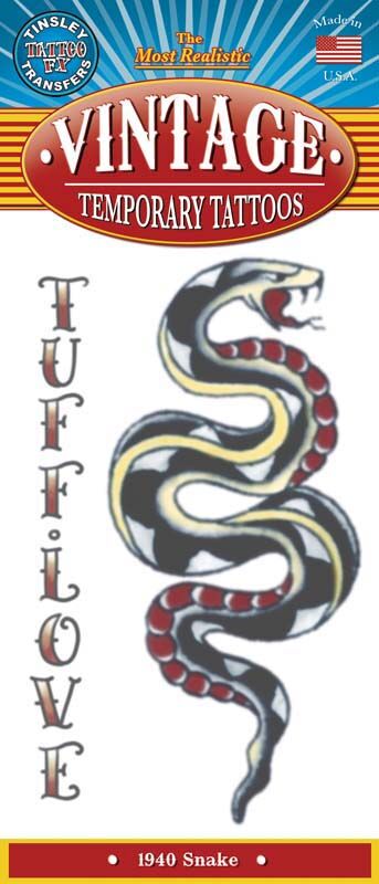 Vintage Tattoo Snake 1940