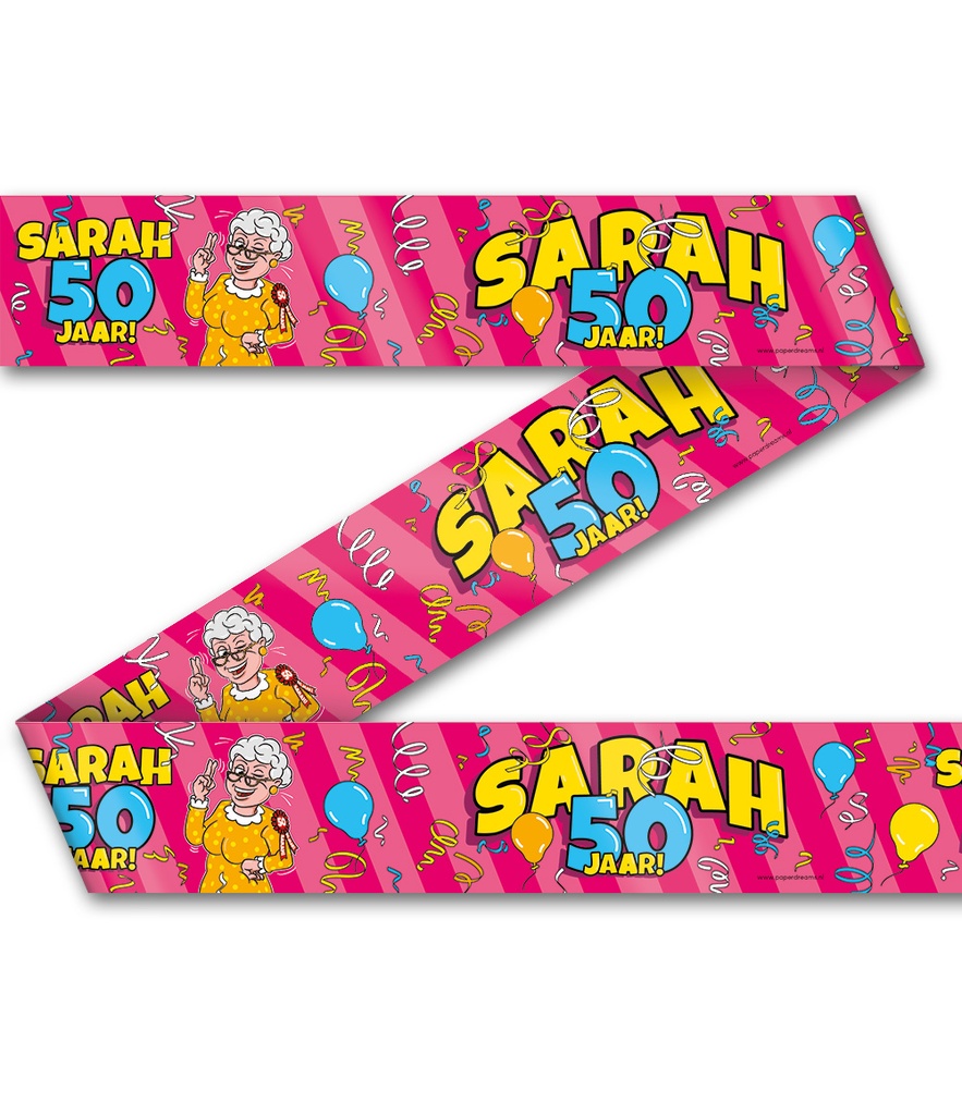Afzetlint Party Cartoon Sarah