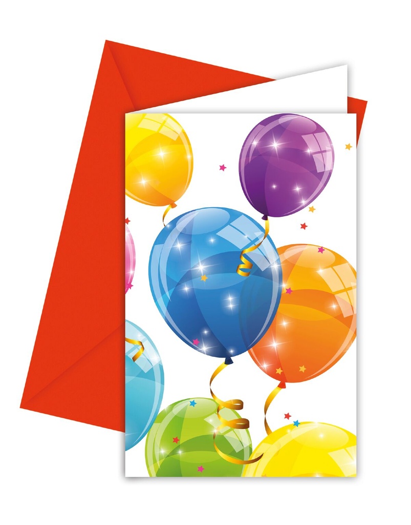 Uitnodigingen Sparkling Balloons