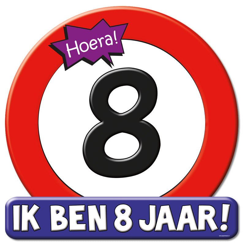 Verkeersbord 8 jaar