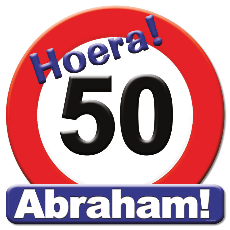 Verkeersbord 50 jaar Abraham