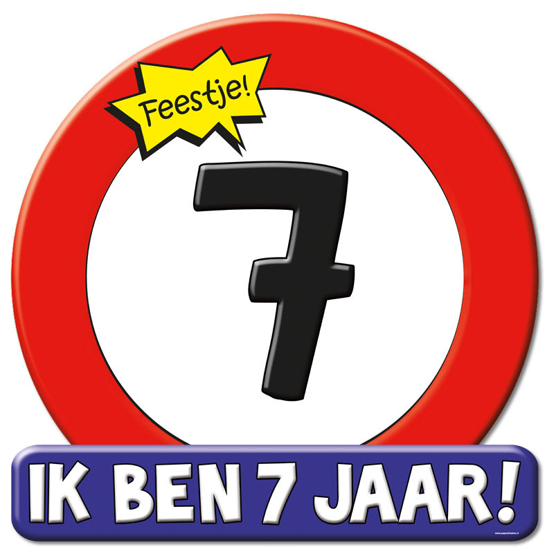 Verkeersbord 7 jaar