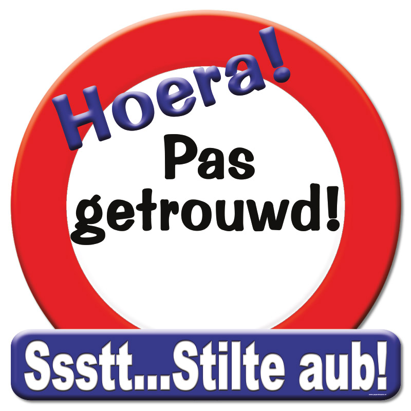 Verkeersbord Pas Getrouwd