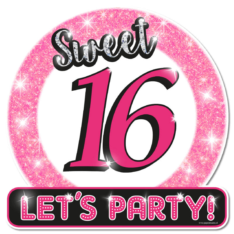 Verkeersbord Sweet 16