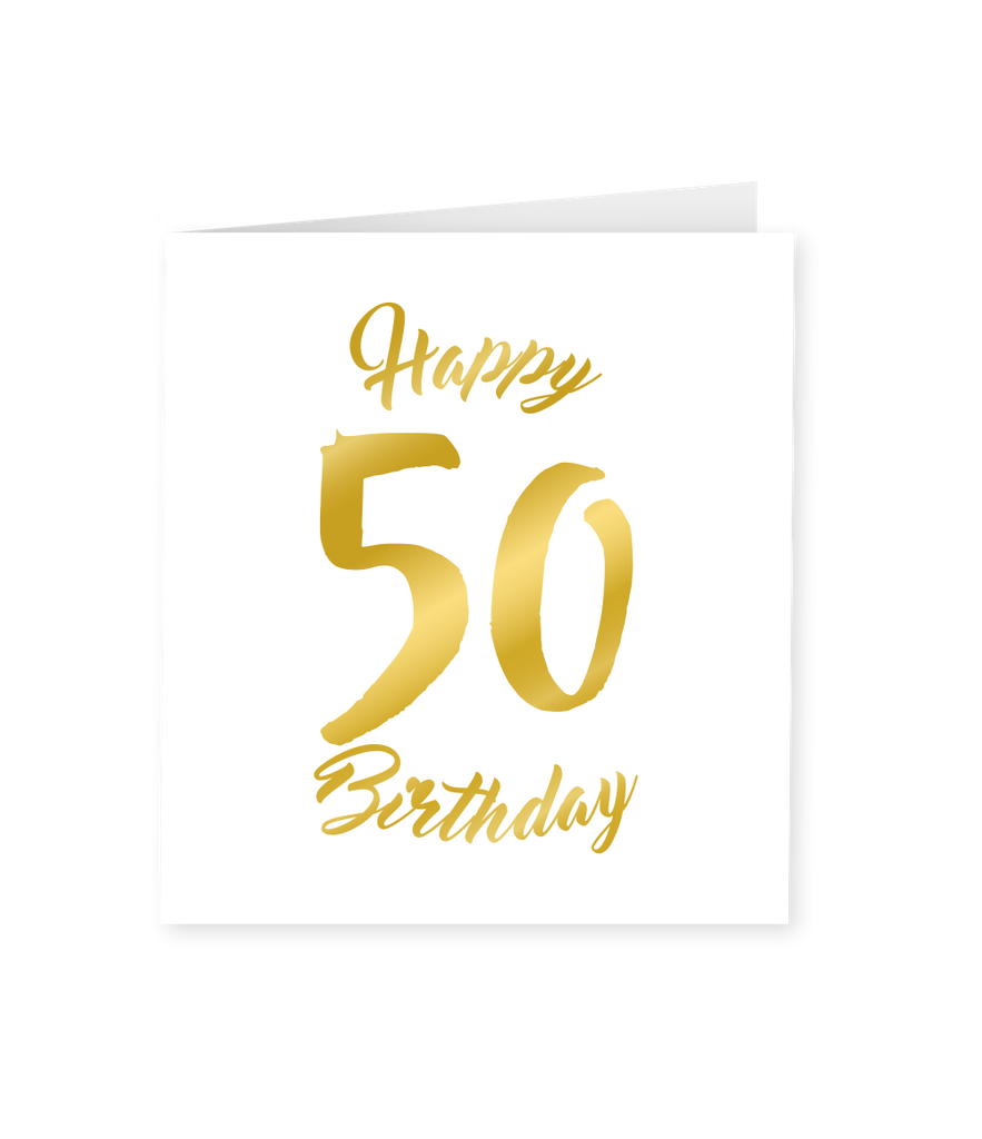 Kaart goud/wit 50 jaar