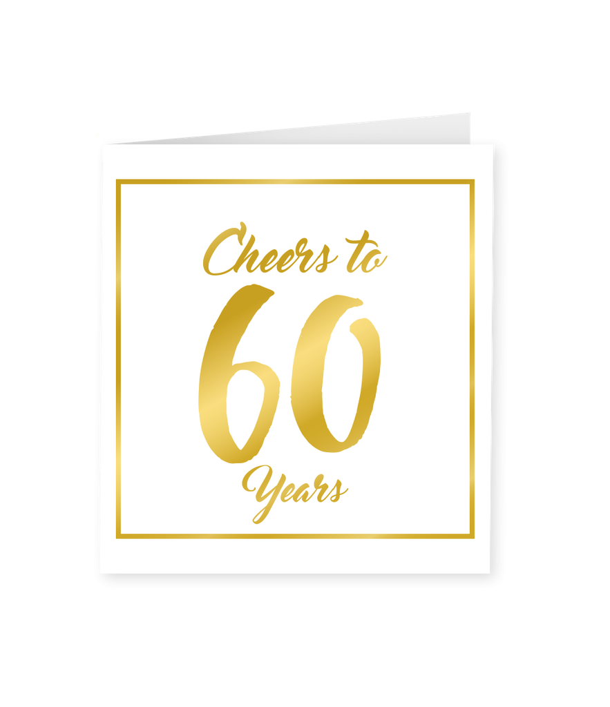 Kaart goud/wit 60 jaar