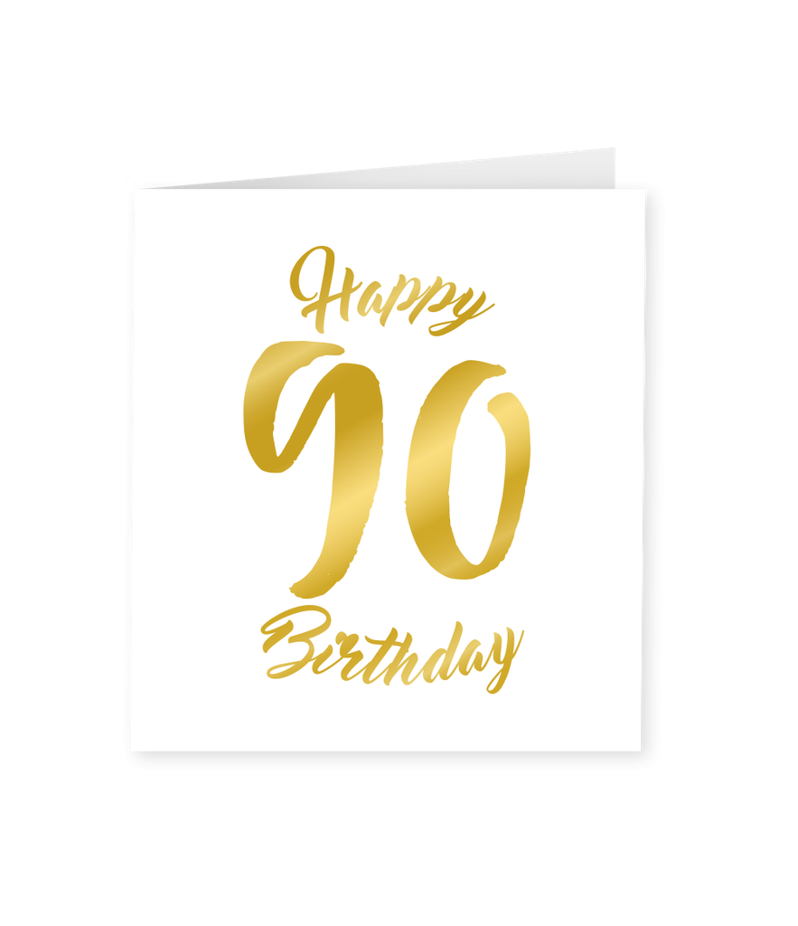 Kaart goud/wit 90 jaar