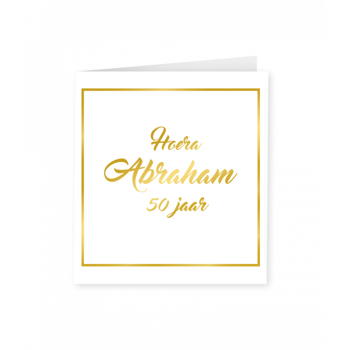 Kaart goud/wit Abraham 50 jaar