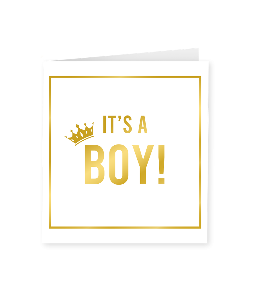 Kaart goud/wit It's a Boy!