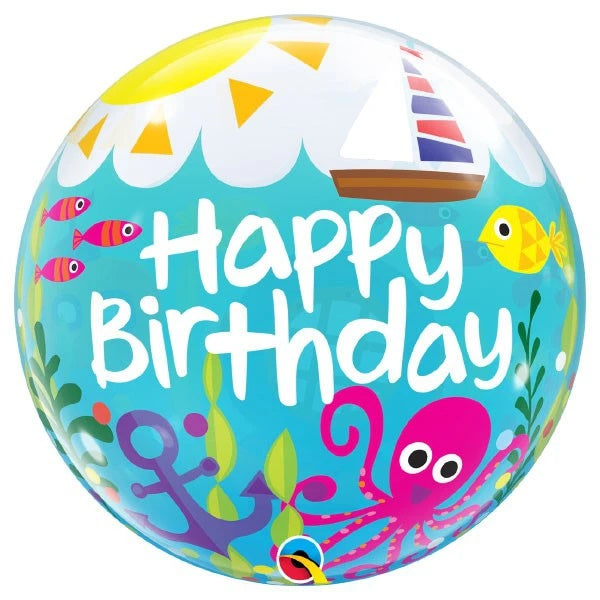 Bubble ballon Happy Birthday Sealif