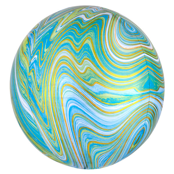 Folie helium ballon Marmer Orbz groen