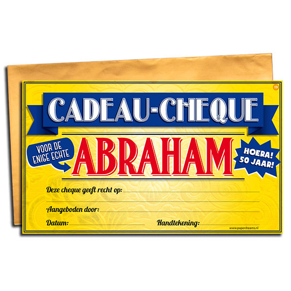 Cadeau-cheque Abraham
