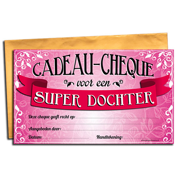 Cadeau-cheque Super Dochter