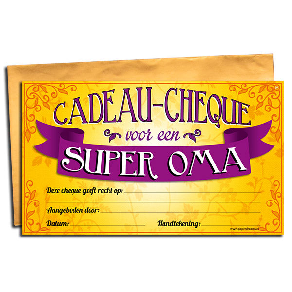 Cadeau-cheque Super Oma