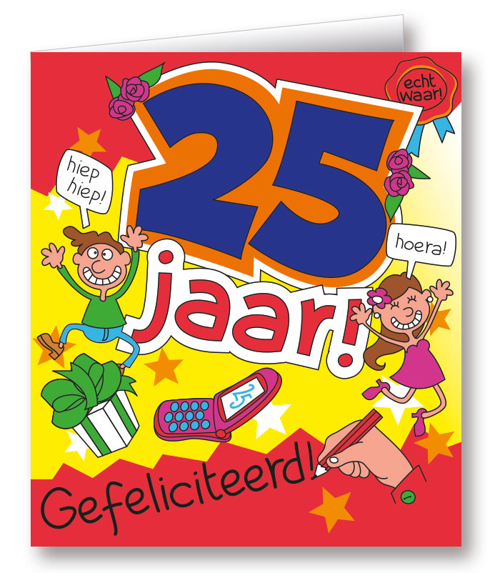 Kaart Cartoon 25 jaar