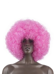 [57065roze] Afro pruik roze