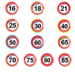 Button klein Verkeersbord