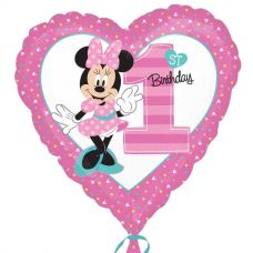 [34350] Folie helium ballon 1st birthday Minnie