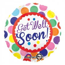 [30781] Folie helium ballon Get Well Soon!