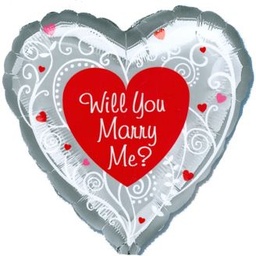 [17012] Folie helium ballon Will You Marry Me?