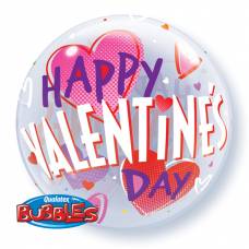[34652] Bubble helium ballon Happy Valentine`s day