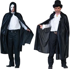 [604003] Cape Dracula glanzend zwart
