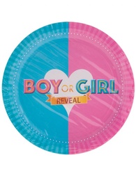 [80263] Bordjes Gender Reveal  8 stuks boy/girl