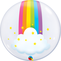 [13036] Bubble helium ballon Rainbow Clouds