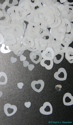 [05329] Confetti hartje wit