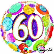 [37909] Folie helium ballon 60e verjaardag