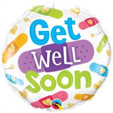 [57304] Folie helium ballon Get Well Soon pleisters