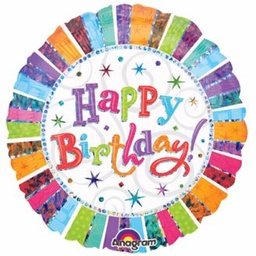 [119980] Folie helium ballon Happy Birthday celebrations