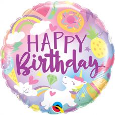 [88010] Folie helium ballon Happy Birthday fantastic fun