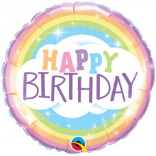 [78658] Folie helium ballon Happy Birthday rainbow
