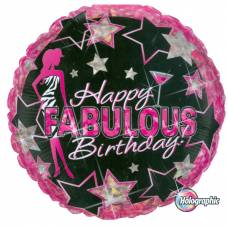 [35320] Folie helium ballon Happy Fabulous Birthday