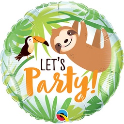 [12254] Folie helium ballon Let's Party luiaard