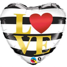 [21748] Folie helium ballon Love stripes