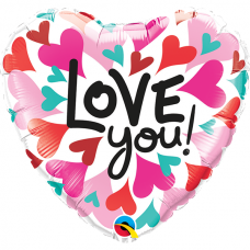 [46070] Folie helium ballon Love You!