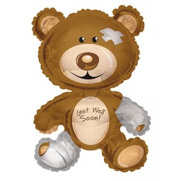 [19157] Folie helium ballon Shape Get Well Soon Bear 36"